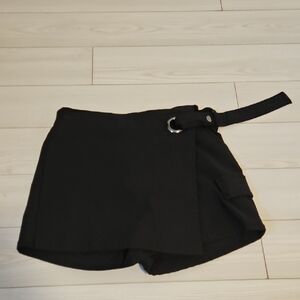 Womens Medium Black Mini Skort Skirt Short Garage NWOT